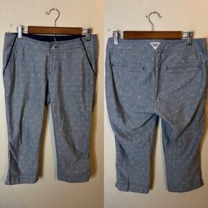Columbia PFG Anchor Print Cropped Pants Size 6